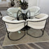 Zara 4 Seater Gunmetal Black and Clear Glass Dining Table