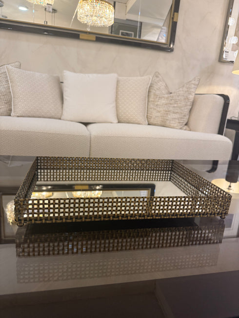 Gia Brass Rectangle Tray