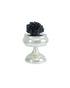 Silver and Black Coral Urn Set of 2