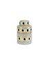 White & Black Polka Dot Cylinder Jars Set of 3
