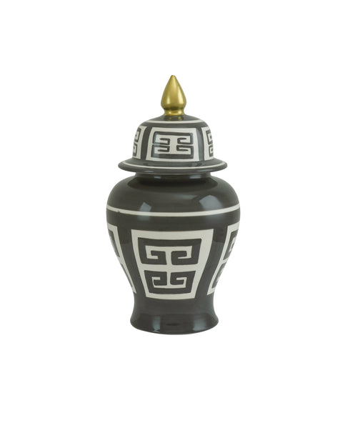 Grey & White Square Design Jar Set Of 3