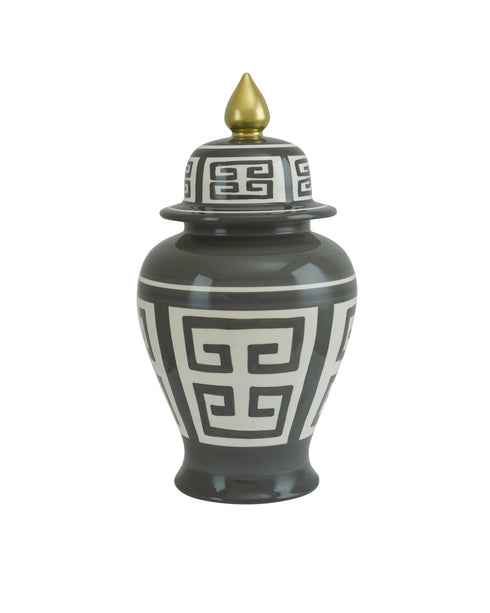 Grey & White Square Design Jar Set Of 3