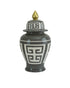 Grey & White Square Design Jar Set Of 3