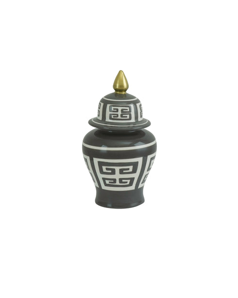 Grey & White Square Design Jar Set Of 3