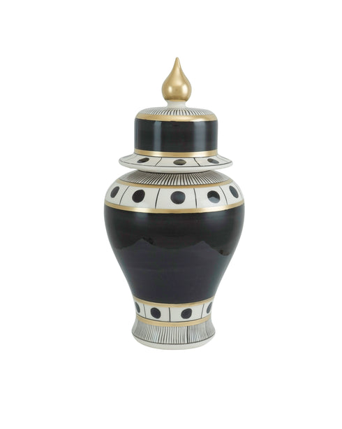 Black & White Polka Dot Jar Set Of 3