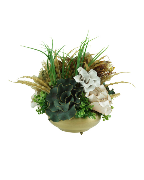 Antique Gold Flower Display