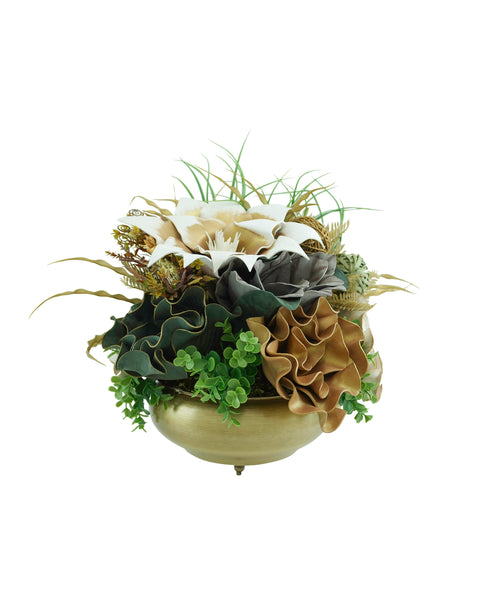 Antique Gold Flower Display
