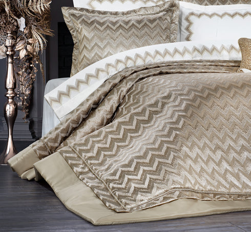 Elena Beige Bedspread 4 Piece Set