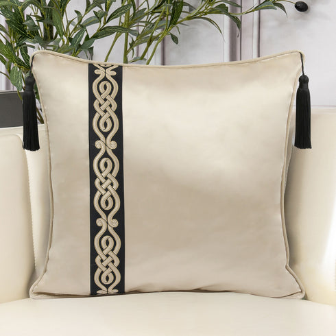 Brianna Latte Silk Cushion