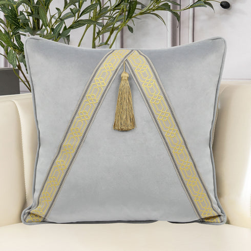 Nella Grey Velvet Cushion