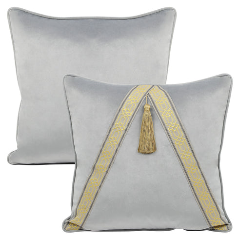 Nella Grey Velvet Cushion
