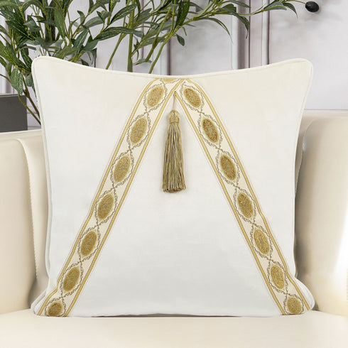 Kellie Ivory Velvet Cushion