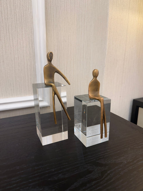 Crystal Thinking Couple Pair