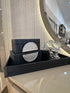 Wicker Pattern Tray - Black