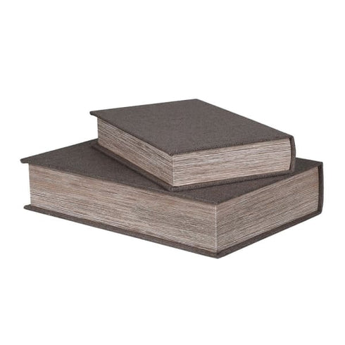 Grey Woven Book Box Set Of 2