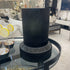 Black Ribbed Vase