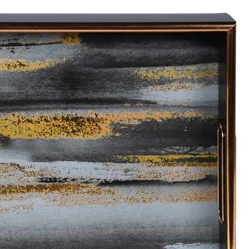 Abstract Gold & Grey Tray