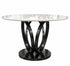 PRE-ORDER Zara 4 Seater Round Dining Table Black - White Marble