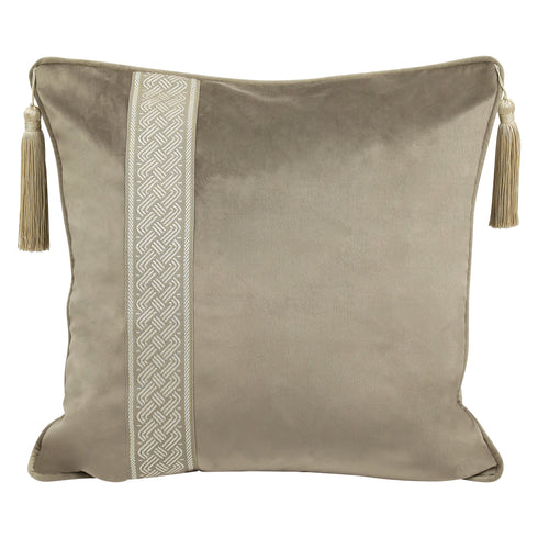 Lottie Latte Velvet Cushion