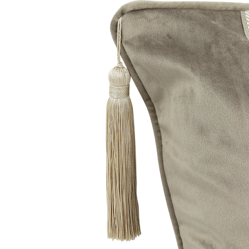 Lottie Latte Velvet Cushion