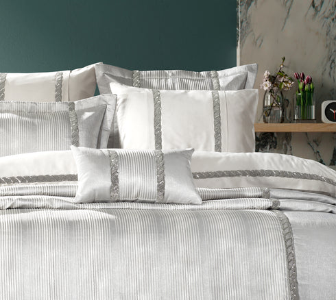 Grazia Silver Duvet & Bedspread 7 Piece Set
