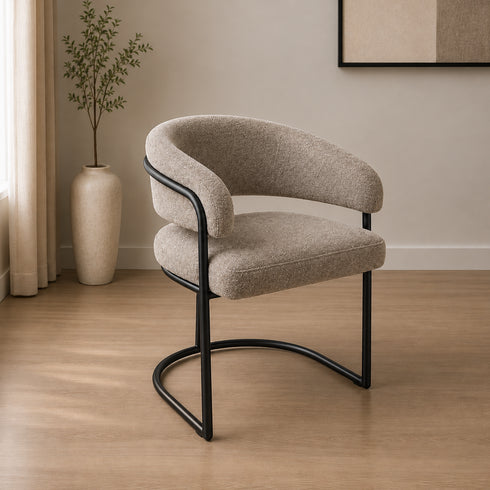 PRE-ORDER Hannah Greige & Black Dining Chair