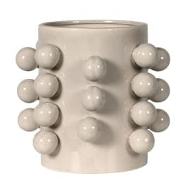 Cream Ceramin Bobble Vase