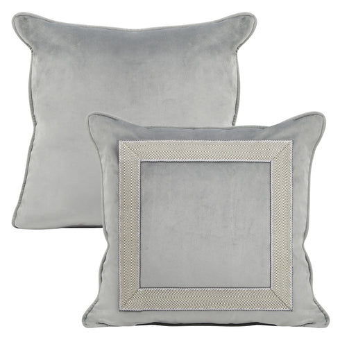 Hermione Grey Velvet Cushion
