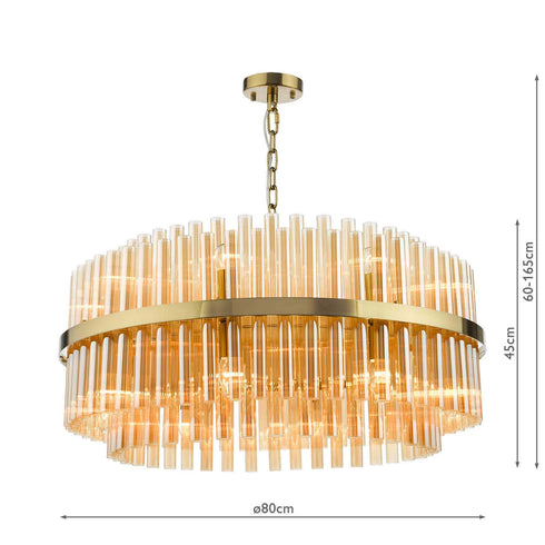 Amani Brass 16 Light Pendant