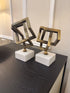 Marble Interlocking Square Set - White Marble