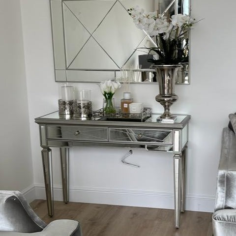 Hartford 2 Drawer Console Table - Silver