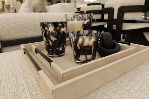 Ivory Faux Shargreen Tray Set of 2