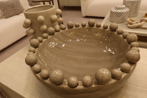 Cream Bobble Bowl