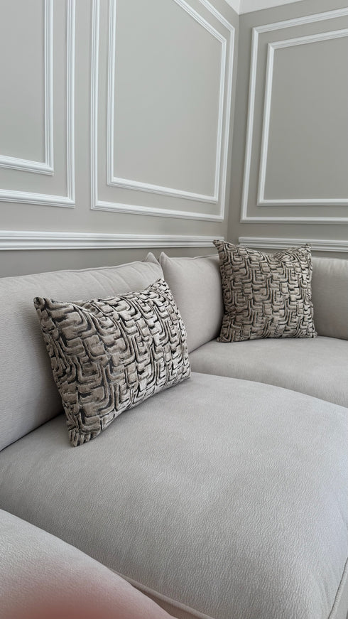 Oscar Pebble 4 Piece Corner Sofa & Stool