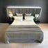 Grande Capri Plush Silver Bed