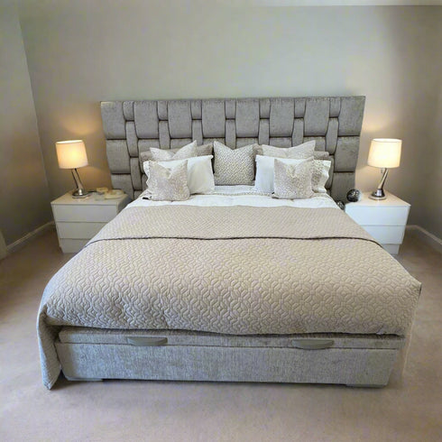 Silverstone Latte Boucle Bed