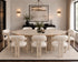 Denny Oval 6 Seater Dining Table - Antique White