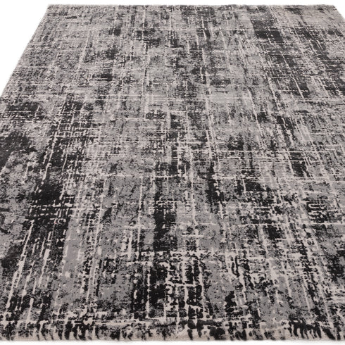 Lyza Rug Abstract Black Rug