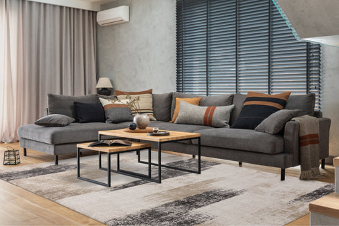 Lyza Rug Lines Beige Rug