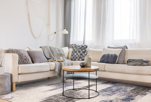 Lyza Rug Lines Blue Rug