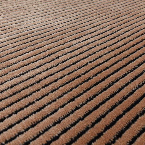 Lyza Rug Plain Stripe Terracotta