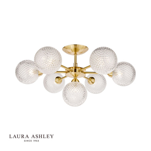 Laura Ashley Atherton 7lt Semi Flush Ceiling Light