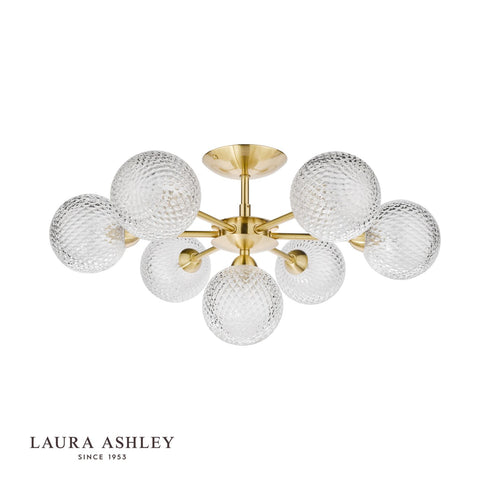 Laura Ashley Atherton 7lt Semi Flush Ceiling Light