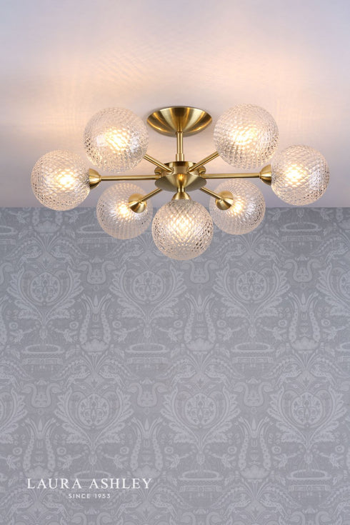 Laura Ashley Atherton 7lt Semi Flush Ceiling Light