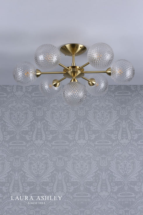 Laura Ashley Atherton 7lt Semi Flush Ceiling Light