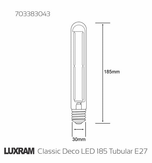 Classic Deco LED Tubular Bulb
