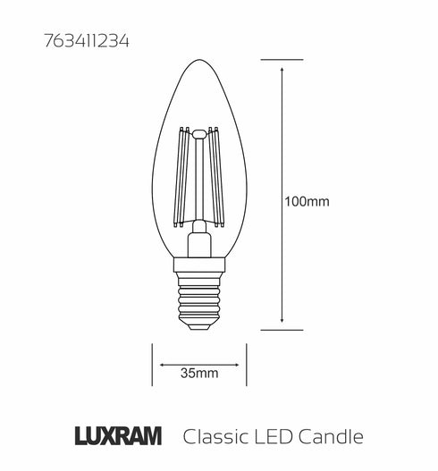 LED Candle E14 Warm White Bulb