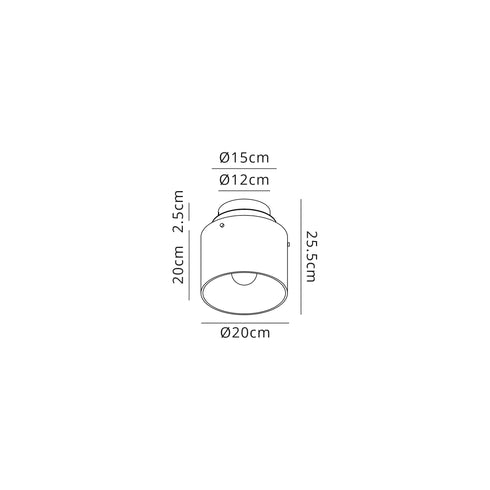 Brooks Round Ceiling Flush 1 Light