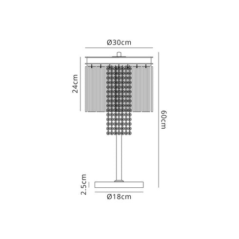 Burnaby Table Lamp 6 Light Brown Oxide