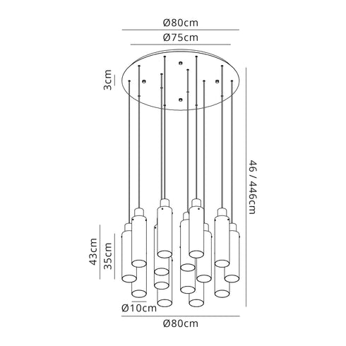 Brooks Slim Round Pendant 15 Light